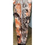 Young Fabulous and Broke  Naomi Velvet Jumpsuit M Tie Dye Peach Brown Wide Leg Photo 6