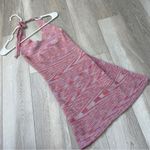 VRG GRL Dress marled knit halter mini womens Pink (small) summer vacation party Photo 3