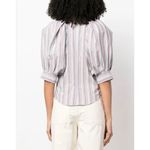 Isabel Marant  cotton Pink striped Eori dagger collar button-front blouse NEW Photo 2