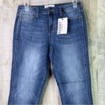 Evidnt Los Angeles Size 26 Distressed Raw Hem Straight Leg Blue Jeans NWT Photo 2