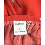 Old Navy  Women's Peasant Floral Red Shirt Sz‎ Large Summer Vacation Casual Photo 5