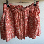 Elan  Peach Floral Mini Skirt Photo 0