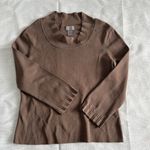 Sigrid Olsen  Chocolate Brown Crew Neck Sweater Photo 2