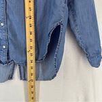 Athleta  Shirt Bootjack Chambray ButtonUp Denim Split Back Top Woman’s XS Blue Photo 6