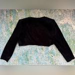 Vintage 90s Patra black velvet cropped evening bolero shrug, size 12 Photo 7
