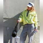 Free People Mountain High Half Zip Fleece Size xs Sour Citrus Combo Yellow Photo 2