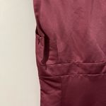 Red Valentino  Magenta Satin V-Neck Bow Mini Dress Photo 6