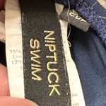 Nip tuck Swim Multifit Cup Navy Garden Line Foil Halter Swimsuit Size 6 Photo 8