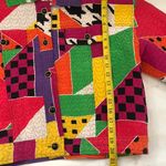 RARE 1980s Vintage Rickie Freeman Teri Jon 100% Silk Multicolor Quilted Silk Jacket Long Sleeve Photo 5