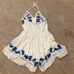 American Eagle  Outfitters Romper Floral Blue Photo 0