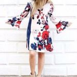 Maeve ANTHROPOLOGIE Anthousai Floral swing sweater dress Photo 1