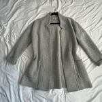 Madewell wool nude gray tan open front long oversized sweater coat XXS Photo 2