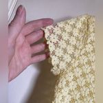 Forever 21 🌞 Yellow Floral Lace Cropped Short Sleeve Blouse Shirt Photo 4