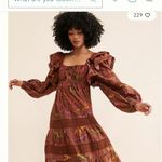 Farm Rio size small dotted horse maxi Brown puff Long Sleeve Dress Photo 1