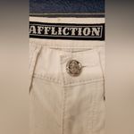 Affliction  Black Platinum Raquel Tara Women’s White Jeans Size 24 Photo 8