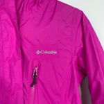 Columbia Omni-Tech Waterproof Jacket Fuschia Pink Size Small Hooded Rain Photo 4
