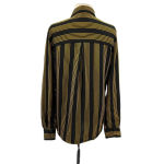 & Other Stories & Other Stories Blouse Top Shirt Button Down Pinstripe Black Gold Size US 2 Photo 7