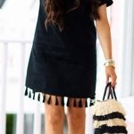 Madewell Black Embroidered Tassel Tee Dress Photo 2
