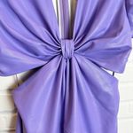 ALC Frank A.L.C Lexi coated cut-out mini dress Vegan Leather purple dress Size 10 Photo 5