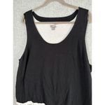 J.Jill 4X Tank Top Womens Black Cream Double Layer Sleeveless Linen Rayon Shirt Photo 7
