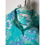 Jude Connally Light Blue Oversized Button Down Collared Cotton Floral Shirt XS Photo 3