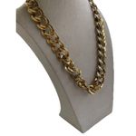 Vintage Monet Gold Tone Chunky Flat Double Curb Link Chain Necklace Signed 20” Photo 3