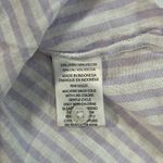 Lola River Button Down Shirt Womens Small Linen Striped Purple/White Beach Tunic Purple Photo 8