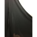 Carmen Marc Valvo  Plisse Jumpsuit 14 Black Beaded Belt Wide Pleated Leg V Neck Photo 3