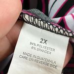 Briggs New York Women's Plus Size 2X Black White/Pink Floral Print Blouse Photo 9