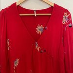 Free People Time on My Side Red Wrap Dress Small Photo 1