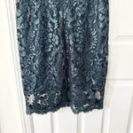 Tadashi Shoji Teal Sequin Illusion Sheath Knee Length Pailette Cocktail Dress 8 Photo 45