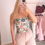 Floral Spring Denim Tube Top Multi Photo 2