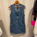 Gloria Vanderbilt Cute vintage 80s-90s denim zip front mini jumper pockets  Photo 3