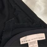 Robin Piccone One Piece Swimsuit Ruched Spaghetti Straps Gold Black Size 4 Beach Photo 9