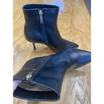 L'Agence Women's 6.5 Black Leather Zipper Pointed Toe Stiletto Ankle Boots S65 Photo 5