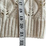 Roy Roger’s Cream Wool Pointelle Fisherman Open Knit Crewneck Sweater Size Small Photo 7