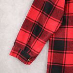 Red Plaid Flannel Mickey Mouse Long Sleeve Button Down Y2K VTG Top Shirt Large Photo 9