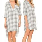 Cloth & Stone Anthro Hipster Shirt Dress Flannel Pocket Plaid XS Photo 1