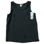 Jones New York  Black Sleeveless Scoop Neck Knit Metallic Tank Top Size Small Photo 5