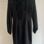 Aidan Mattox Black Crepe Chiffon Dress Photo 2