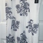 BCX  Ivory Dress with Navy Floral Design Photo 5
