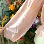 ZARA  Tie Dye Balloon Sleeve Crop Peplum Blouse in Pink Multi Photo 6