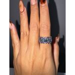 Sterling Silver 925 Simulated‎ Blue & Purple Ring Size 8 Topaz & Amethyst Photo 9