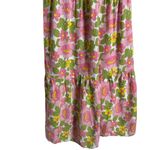 Show Me Your Mumu Cathy Pink Retro Floral Sweetheart Tie Back Puff Maxi Dress M Photo 11