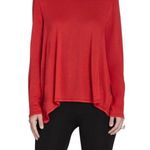 BCBGMAXAZRIA NWOT BCBG Astril Scarf Hem Top In Poppy Size Large Photo 0