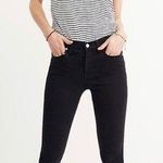 Madewell 9” High Rise Skinny Distressed Knees Womens Size 25 Faded Black Jeans Photo 0