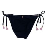 Nanette Lepore  Vamp Swim Bikini Bottom Tassel Tie Black Size 10 Photo 7