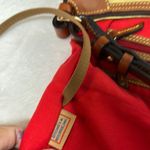 Dooney & Bourke Tan and Brown Shoulder Bag with Leather Trim Photo 10