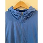 L.L.Bean Long Sleeve Sand Beach Cover Up Tunic Hoodie Blue Women's Size Medium Photo 4