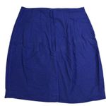 Paul et Duffier A line Full‎ Midi Skirt Royal Blue, Pleated, Career, Size 6 Blue Photo 1
